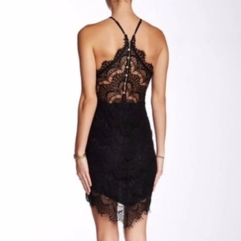 Free People Intimately She's Got It Lace Slip Dress Size Small Black High Neck - Picture 9 of 9
